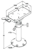 Adjustable Pedestals with Seat Slide - 435mm (17") to 635mm (25")