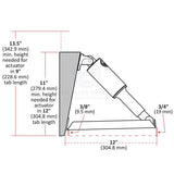 Lenco™ Edge Mnt Kit W/ Electro Polished Plates Inc. LED Switch