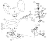 3000 Twist 'N' Lock Manual Marine Toilet